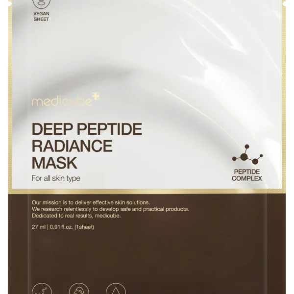 Medicube Омолаживающая тканевая маска с пептидами для сияния кожи Deep Peptide Radiance Mask