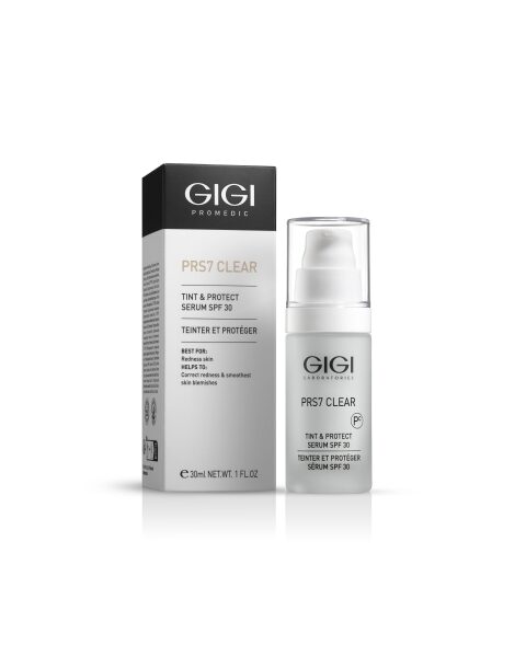 GIGI PRS7 CLEAR Сыворотка-тинт успокаивающая для ухода за кожей лица, склонной к покраснениям с SPF30