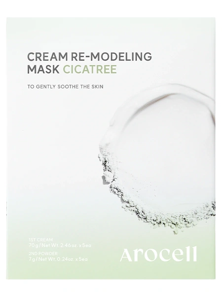 Успокаивающая альгинатная маска c чайным деревом Arocell Cream Re-modeling Mask Cicatree