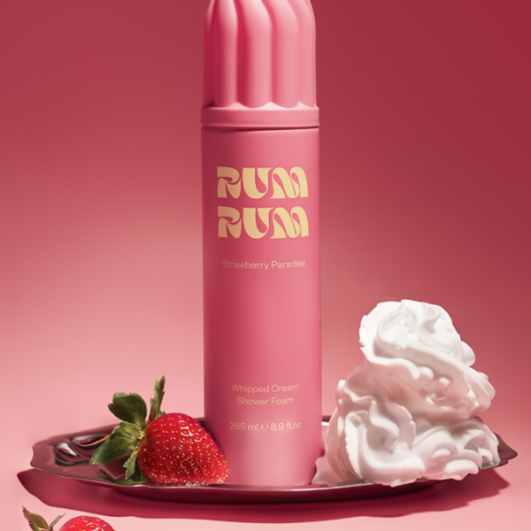 Пена для душа в виде взбитых сливок "Клубничный рай" RUM RUM