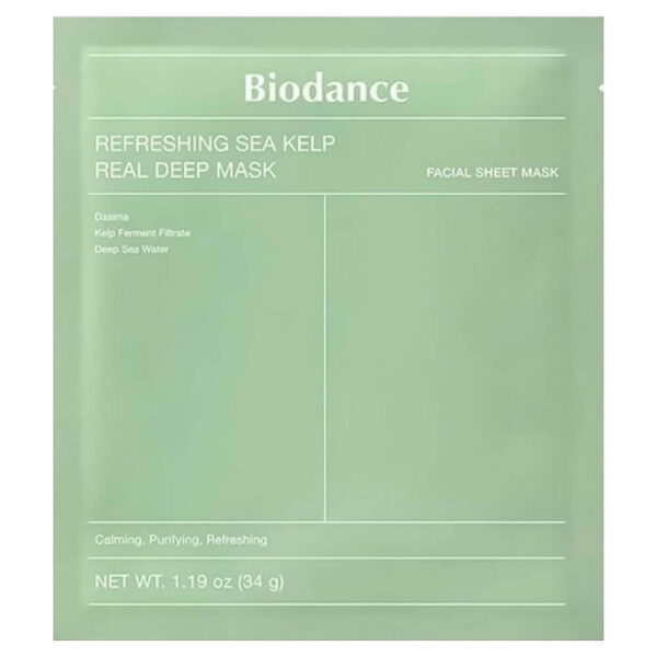 Успокаивающая гидрогелевая маска с водорослями Biodance Refreshing Sea Kelp Real Deep Mask